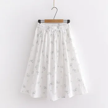long skirt mori girls autumn spring Japanese style sweet long elastic waist white printed a-line midi skirt
long skirt mori girls autumn spring Japanese style sweet long elastic waist white printed a-line midi skirt