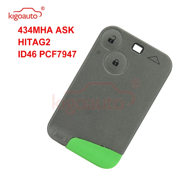 Kigoauto 2 Button Remote Card With PCF7947 Chip 433MHZ For Renault Laguna Card uncut Blade
Kigoauto 2 Button Remote Card With PCF7947 Chip 433MHZ For Renault Laguna Card uncut Blade