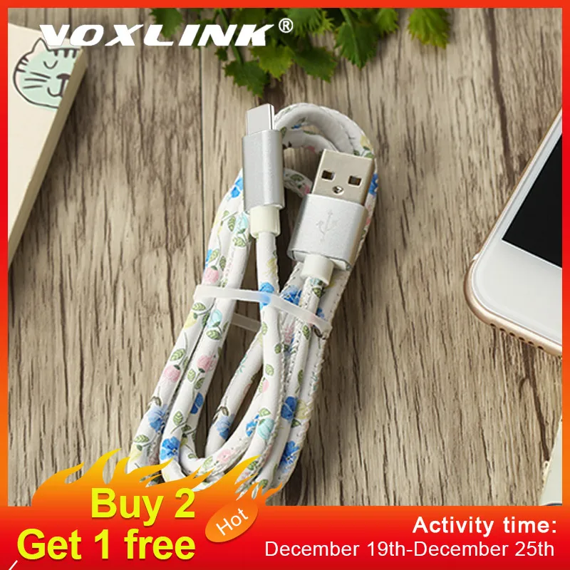 VOXLINK 5V2A Type C USB Cable Fast Charging Mobile Phone Cables PU Leather Data Sync USB Charger Cable for HTC Xiaomi Cables
VOXLINK 5V2A Type C USB Cable Fast Charging Mobile Phone Cables PU Leather Data Sync USB Charger Cable for HTC Xiaomi Cables