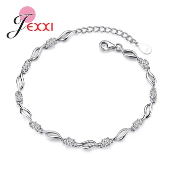 New Arrival 925 Sterling Silver Link Chain Bracelet for Women Fashion Accessory Jewelry Clear Purple CZ Crystal Bangles Wristlet
New Arrival 925 Sterling Silver Link Chain Bracelet for Women Fashion Accessory Jewelry Clear Purple CZ Crystal Bangles Wristlet