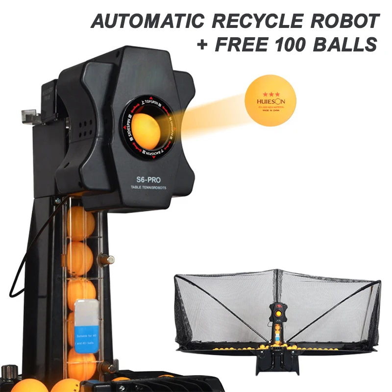 HUIPANG S6 PRO Table Tennis Robot Trainer Robot Machine Free 100pcs Ping Pong Balls Automatic Recycle Balls Move Play Non-Stop
HUIPANG S6 PRO Table Tennis Robot Trainer Robot Machine Free 100pcs Ping Pong Balls Automatic Recycle Balls Move Play Non-Stop