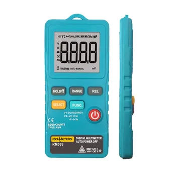 RM088Extra Mini Digital Multimeter 8000 counts Line Frequency True-RMS Flash light AC/DC Voltage Ohm with buzzer
RM088Extra Mini Digital Multimeter 8000 counts Line Frequency True-RMS Flash light AC/DC Voltage Ohm with buzzer