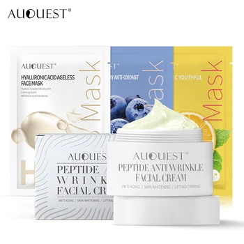 AUQUEST Face Care Peptide Wrinkle Cream Natural Hydrating Sheet Mask Anti Aging Wrinkles Moisturizing Skin Care Set
AUQUEST Face Care Peptide Wrinkle Cream Natural Hydrating Sheet Mask Anti Aging Wrinkles Moisturizing Skin Care Set