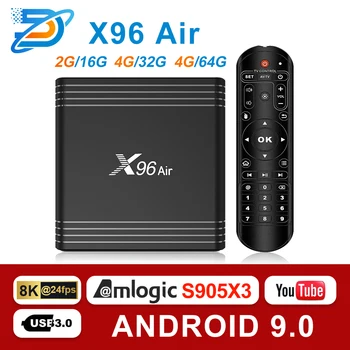 

Android 9.0 TV BOX X96 Air Amlogic S905X3 mini 4GB 64GB 32GB wifi 4K 8K 24fps Netflix X96Air 2GB 16GB Set Top Box PK A95