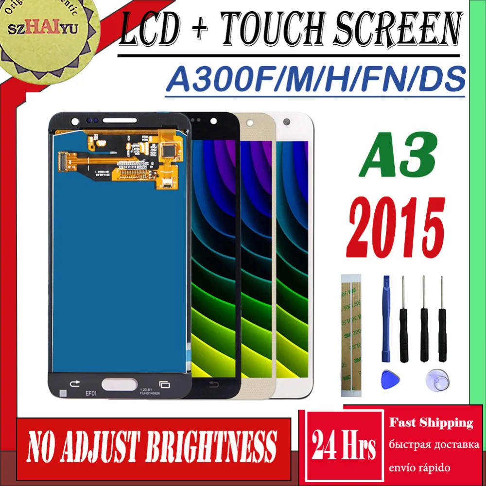 SZMUGUA SM-A300FN/F/M/H/DS For Samsung Galaxy A3 2015 A300 Touch Sreen + LCD Display A300H A300FN A300F A300M /DS Screen Panel
SZMUGUA SM-A300FN/F/M/H/DS For Samsung Galaxy A3 2015 A300 Touch Sreen + LCD Display A300H A300FN A300F A300M /DS Screen Panel