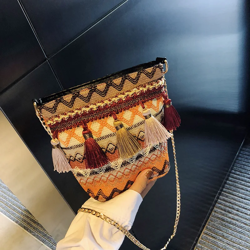 Small Bag 2018 New Style Fashion Korean-style Versatile Chain WOMEN'S Bag Cool Ethnic-Style Weaving Tassels Straw Bag
Small Bag 2018 New Style Fashion Korean-style Versatile Chain WOMEN'S Bag Cool Ethnic-Style Weaving Tassels Straw Bag