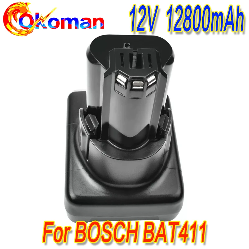 Литий-ионный аккумулятор высокой емкости BAT411 12800 мА/ч для Bosch 10 8 в 12 В 4 а/ч BAT412A BAT413A
