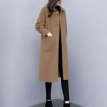 Comfort Soft Warm Solid Button Cardigan Coat Women Fashion Trend Turn Down Collar Long Sleeves Pocket Long Overcoat
Comfort Soft Warm Solid Button Cardigan Coat Women Fashion Trend Turn Down Collar Long Sleeves Pocket Long Overcoat