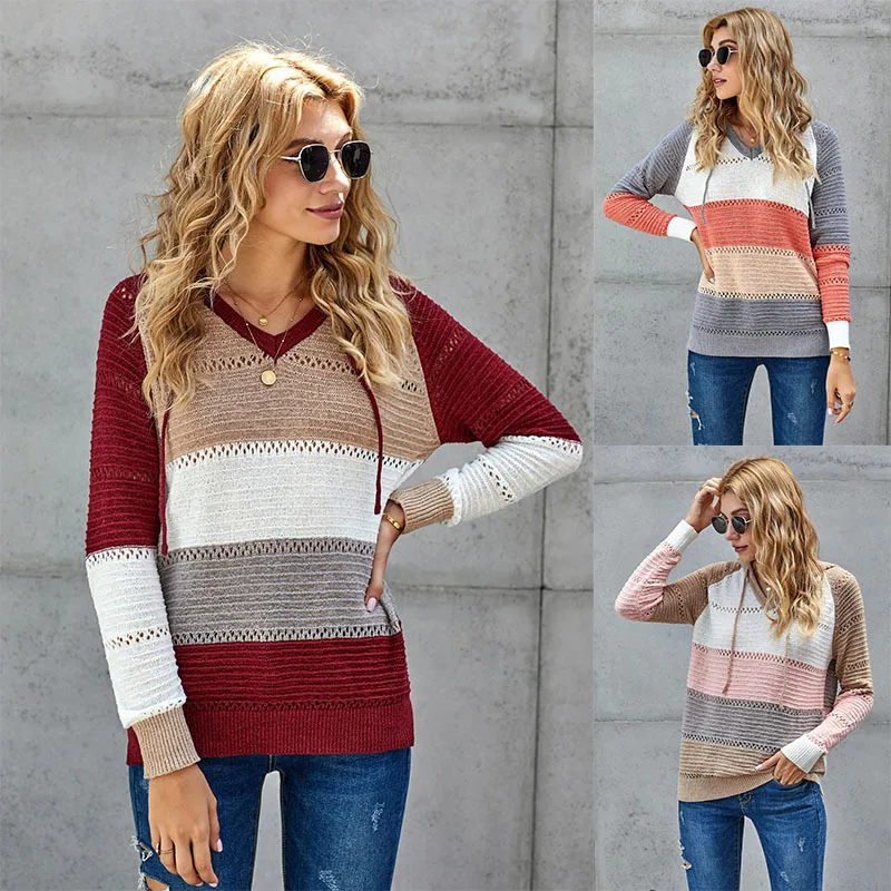 2020 euro-american sweater new autumn and winter loose-striped long-sleeved wool knitted sweater for women
2020 euro-american sweater new autumn and winter loose-striped long-sleeved wool knitted sweater for women