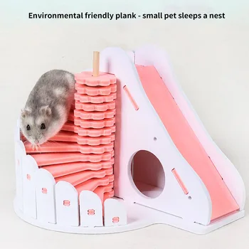 Small Animals Exercise Toy Hamster Sleeping Nest Colorful Small House Wooden Round Slide Hideout Hut Rat Hideaway Mouse
Small Animals Exercise Toy Hamster Sleeping Nest Colorful Small House Wooden Round Slide Hideout Hut Rat Hideaway Mouse