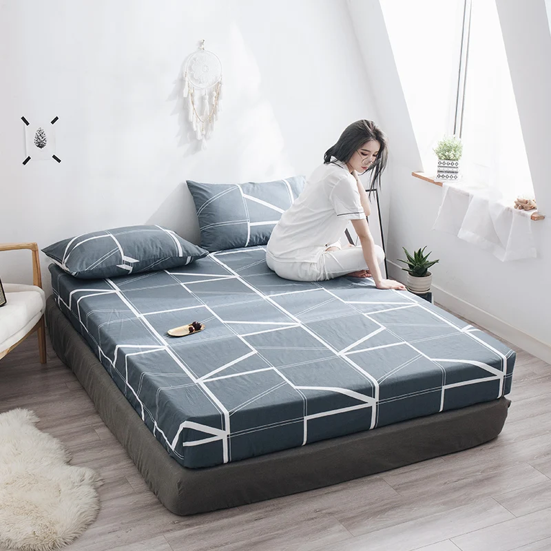 Cotton Mattress Cover Grey Plaid Protector Sheet Bedspread Fitted Thin Soft Pad Bed Linens Home Textile
Cotton Mattress Cover Grey Plaid Protector Sheet Bedspread Fitted Thin Soft Pad Bed Linens Home Textile