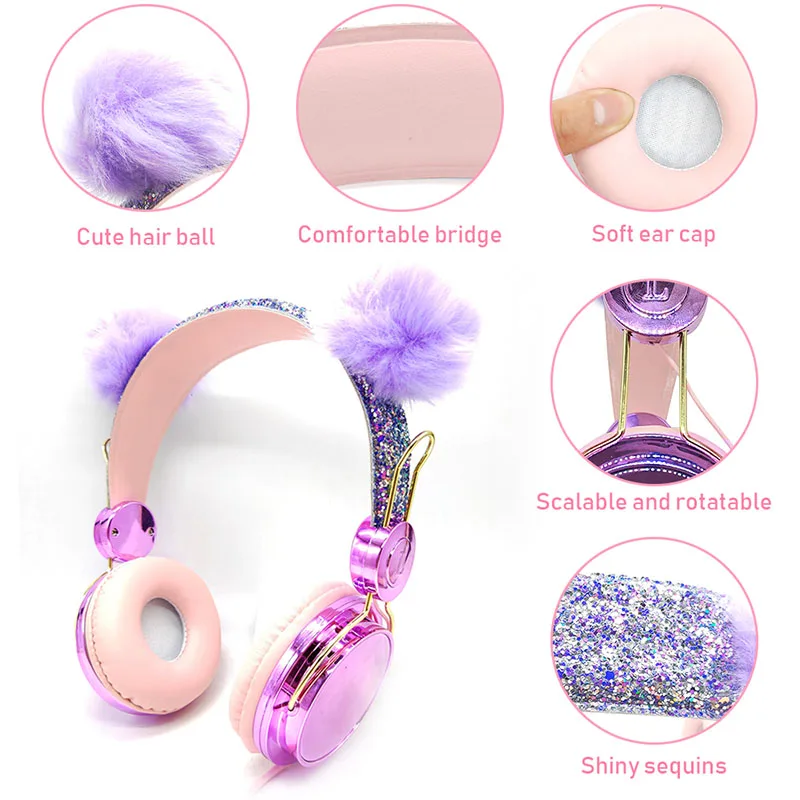 Fones de ouvido com microfone Pom Pom - Frete Grátis Fones de ouvido com microfone Pom Pom - Frete Grátis