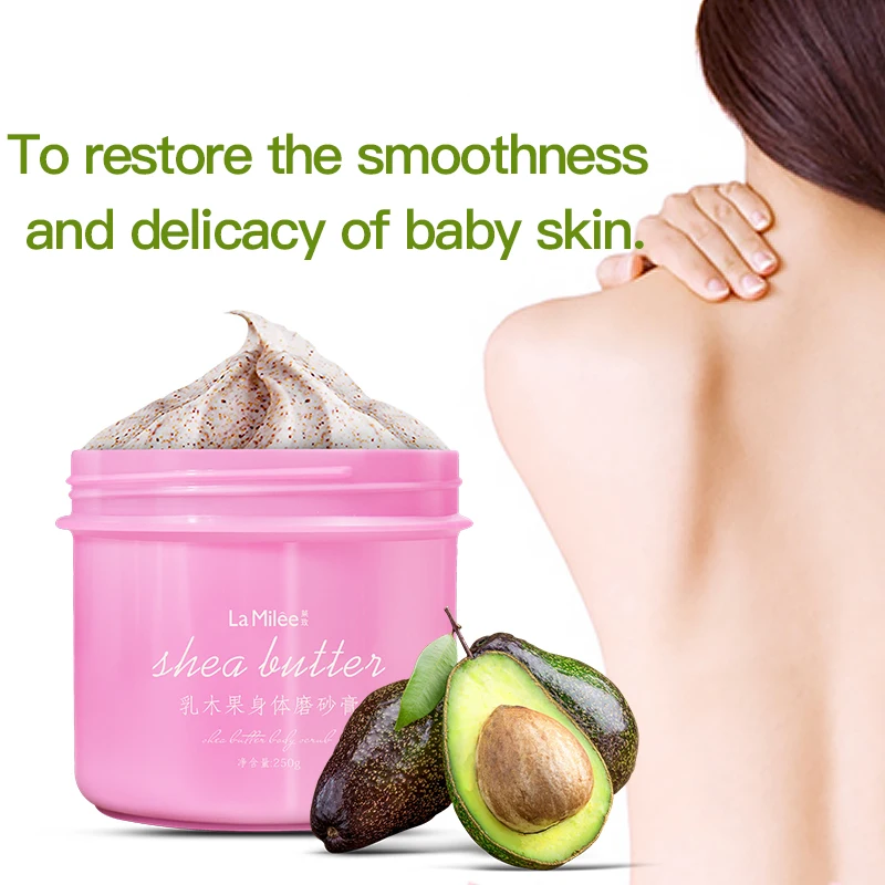 LAMILEE Exfoliating Gel Body Scrub Cream Shea Butter Fruit Skin Whitening Go Cutin Dead Skin Moisturizing Body Care 250G 
LAMILEE Exfoliating Gel Body Scrub Cream Shea Butter Fruit Skin Whitening Go Cutin Dead Skin Moisturizing Body Care 250G