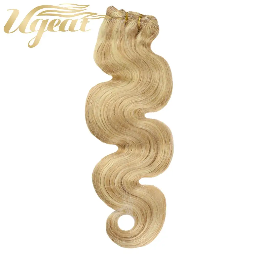Ugeat 7PCS Clips in Human Hair Extension Body Wave Hair Piano Color p12/613 100% Human Hair Machine Remy Hair
Ugeat 7PCS Clips in Human Hair Extension Body Wave Hair Piano Color p12/613 100% Human Hair Machine Remy Hair