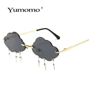 

Fashion Lightning Cloud Frameless Sunglasses Women 2020 Retro Sunglasses Steampunk Men Frameless Punk Glasses Shadow UV400 Oculo