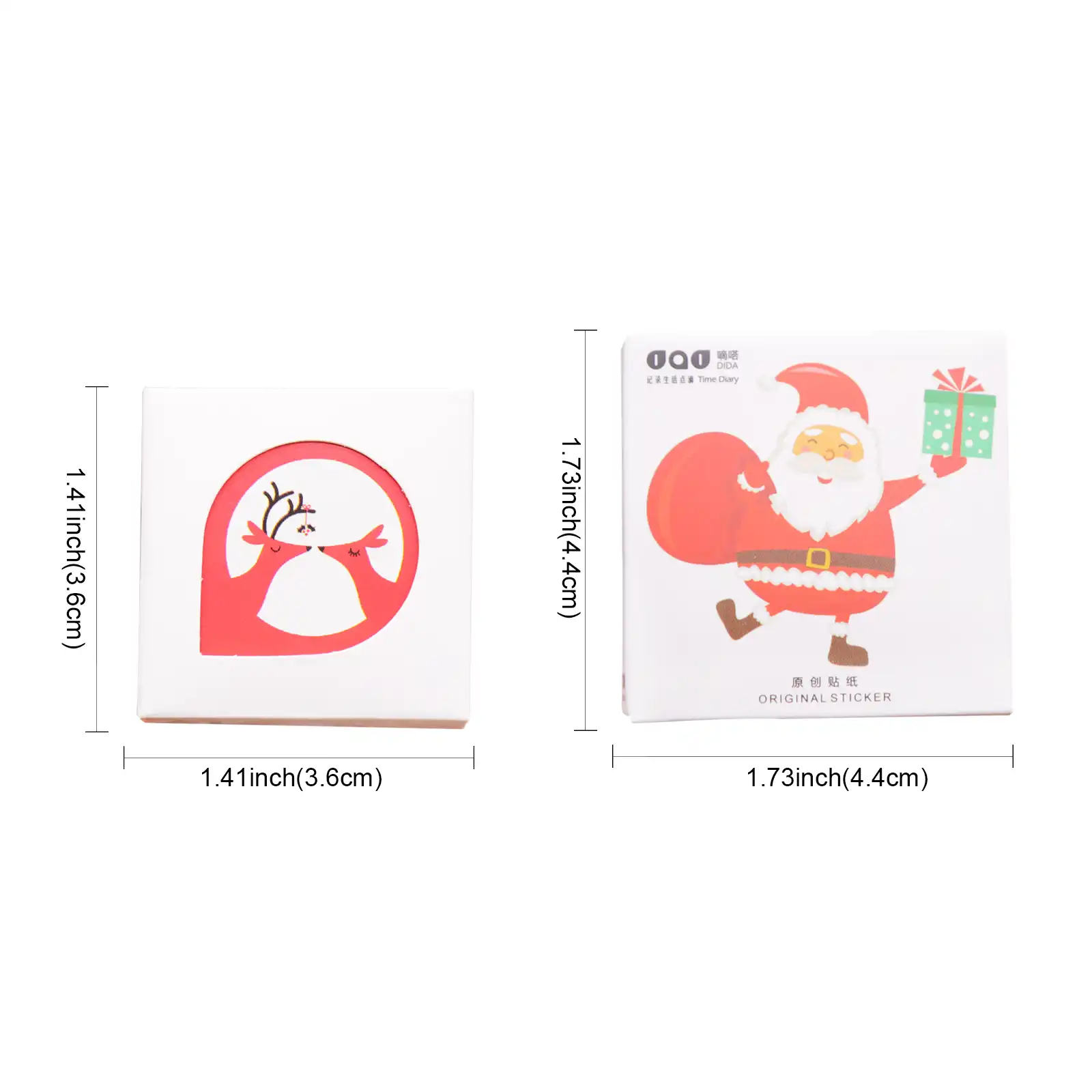box merry christmas cake decorative sticker 38/48pcs santa claus