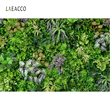 Laeacco Birthday Photography Backdrops Tropical Party Forest Jungle Green Grass Foliage Photo Background Baby Portrait Photozone