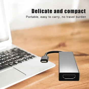 Multi Function Type-C to HDMI USB Hub Audio Adapter for PC Computer Laptop Notebook JHP-Best
Multi Function Type-C to HDMI USB Hub Audio Adapter for PC Computer Laptop Notebook JHP-Best