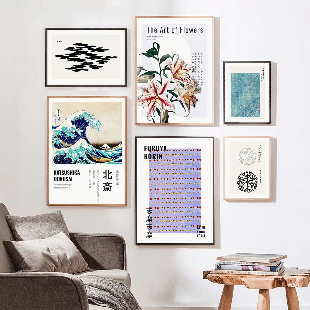 Retro Minimalist Japanese Wave Landscape Bar Cafe Living Room Posters Home Decor Painting Wall Art HD Abstract Canvas Painting 
Retro Minimalist Japanese Wave Landscape Bar Cafe Living Room Posters Home Decor Painting Wall Art HD Abstract Canvas Painting