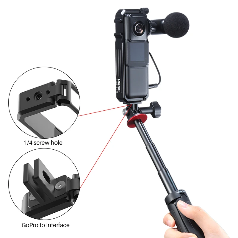 Ulanzi C-ONE R III Metal Vertical Shooting Camera Cage Case for Insta 360 ONE R Camera With Cold Shoe for Mic Light Accessories
Ulanzi C-ONE R III Metal Vertical Shooting Camera Cage Case for Insta 360 ONE R Camera With Cold Shoe for Mic Light Accessories