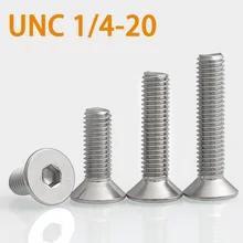 1/4-20 UNC 1/4-20 US Screw Thread 304 A2-70 Stainless Steel Hex Hexagon Socket Flat Countersunk Head Screw Bolt 5/8" 1-1/4" Etc
1/4-20 UNC 1/4-20 US Screw Thread 304 A2-70 Stainless Steel Hex Hexagon Socket Flat Countersunk Head Screw Bolt 5/8" 1-1/4" Etc