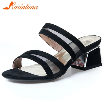KARINLUNA Classic Female Slip On Classic Outdoor Pumps Open Toe Flock Slip On Leisure Women Pumps Summer Women Shoes
KARINLUNA Classic Female Slip On Classic Outdoor Pumps Open Toe Flock Slip On Leisure Women Pumps Summer Women Shoes