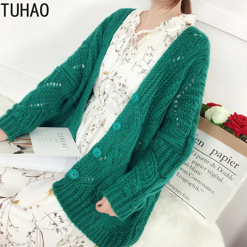 TUHAO 2019 Sweet Girls Knitted Cardigans Single Breasted Button Femme Sweet Autumn Hollows Women Sweaters Knit Cardigan HC64
TUHAO 2019 Sweet Girls Knitted Cardigans Single Breasted Button Femme Sweet Autumn Hollows Women Sweaters Knit Cardigan HC64