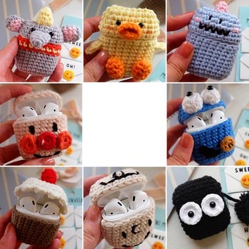 Handmade wool Cute Cartoon Protective Knitted Case for Airpods Protector Cover knit Case for Apple Air Pods sell at a loss
Handmade wool Cute Cartoon Protective Knitted Case for Airpods Protector Cover knit Case for Apple Air Pods sell at a loss
