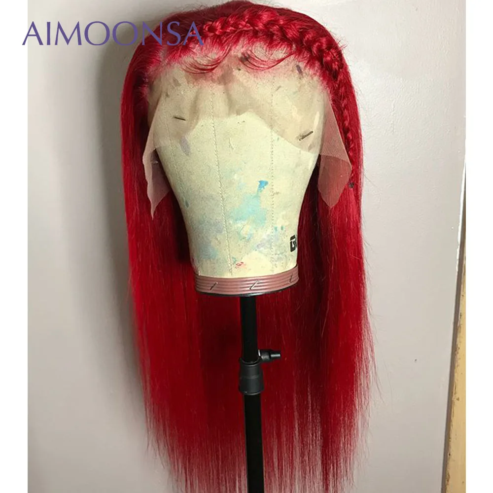 Colored 360 Lace Front Human Hair Wigs PrePlucked Full Frontal Red Burgundy Remy Brazilian Wig For Black Women Red Wigs Aimoonsa
Colored 360 Lace Front Human Hair Wigs PrePlucked Full Frontal Red Burgundy Remy Brazilian Wig For Black Women Red Wigs Aimoonsa