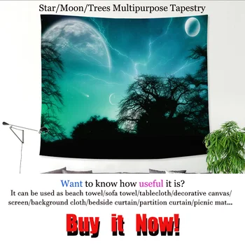 Tapestry wall hanging wall decoration Star Tree Moon tapestry tablecloth home hanging picture wall hanging Printed tapestry 
Tapestry wall hanging wall decoration Star Tree Moon tapestry tablecloth home hanging picture wall hanging Printed tapestry