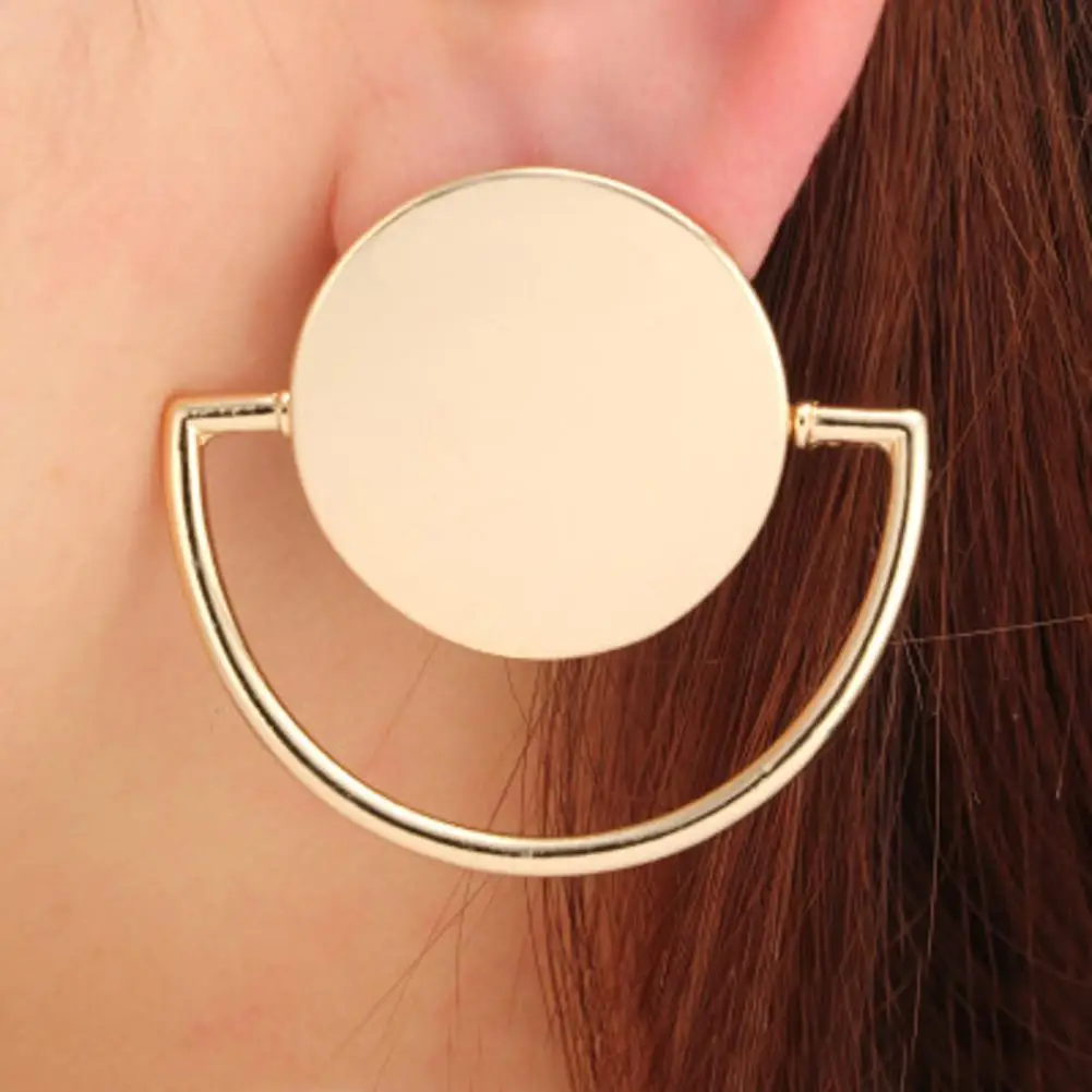1 Pair Simple Women Stud earring Punk Semicircle Round Pendant Statement Stud Earrings Party Jewelry Gift New Woman's accesories
1 Pair Simple Women Stud earring Punk Semicircle Round Pendant Statement Stud Earrings Party Jewelry Gift New Woman's accesories