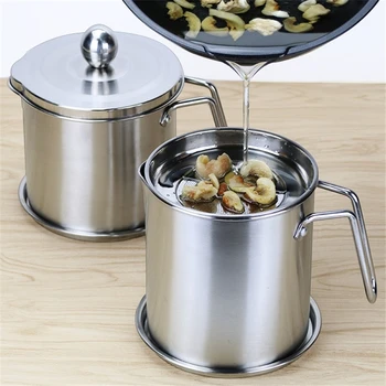 1.8L 2.2L Oil Container with Strainer 100% 304 Stainless Steel Kitchen Cooking Grease Trap Filter Oil Separator Container Bottle
1.8L 2.2L Oil Container with Strainer 100% 304 Stainless Steel Kitchen Cooking Grease Trap Filter Oil Separator Container Bottle