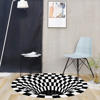 3D Three-dimensional Black&White Stereo Vision Mat Living Room Doormat Tea Table Sofa Illusion Carpet
3D Three-dimensional Black&White Stereo Vision Mat Living Room Doormat Tea Table Sofa Illusion Carpet