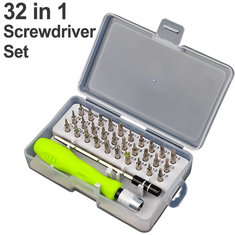 Precision Screwdriver Set 32 in 1 Magnetic Bits Mini Repair Tool For Phone Mobile Camera Ipad
Precision Screwdriver Set 32 in 1 Magnetic Bits Mini Repair Tool For Phone Mobile Camera Ipad