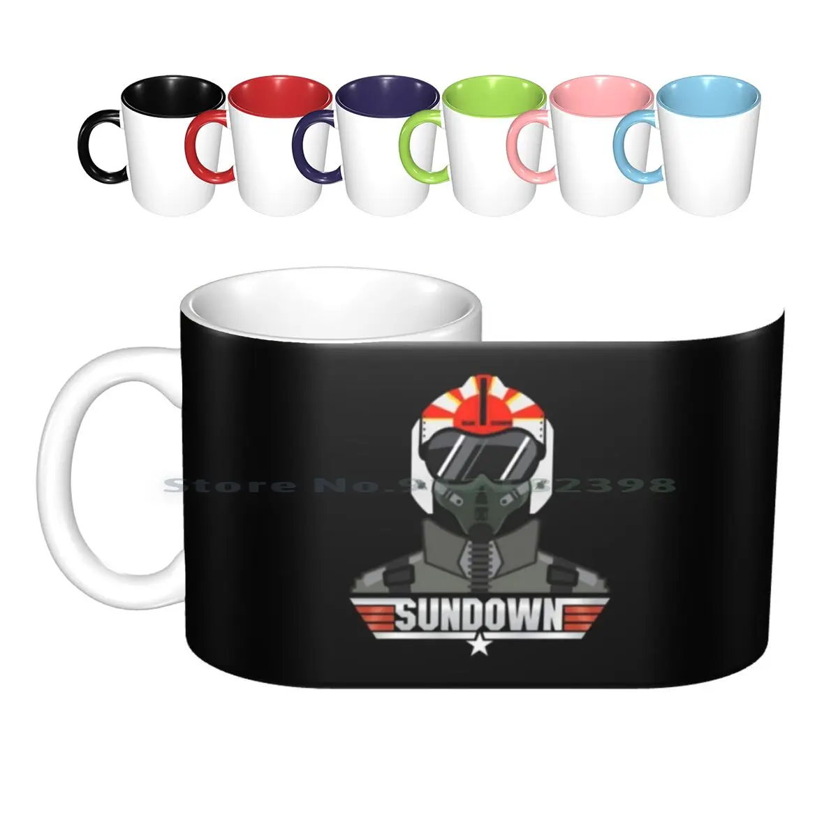 Sundown Ceramic Mugs Coffee Cups Milk Tea Mug Flight Miramar Jet Fighter Flying Plane Pilot Groomsmen Bachelor | Дом и сад