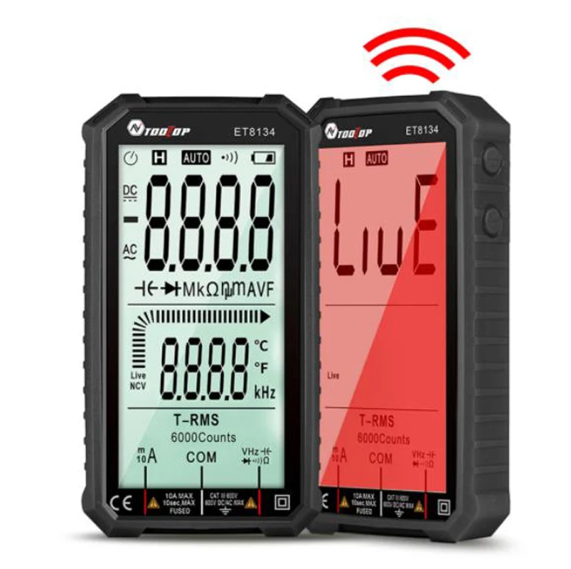 

Digital Multimeter 4.7In LCD DC/AC Current Voltage Measurement Capacitance Resistance Measuring Meter NCV Tester