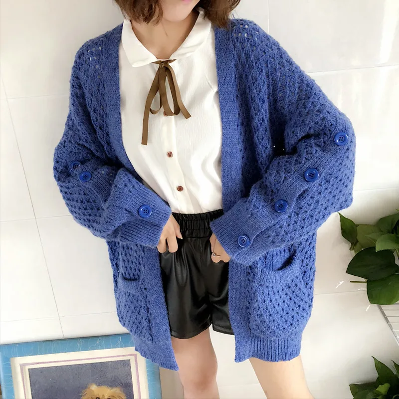 Cardigan Sweater women casual loose hollow out bat sleeve knit solid color spring and autumn new winter clothes vestidos LXJ952
Cardigan Sweater women casual loose hollow out bat sleeve knit solid color spring and autumn new winter clothes vestidos LXJ952