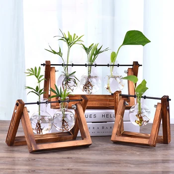 Terrarium Hydroponic Plant Vases Home Vintage Flower Pot Transparent Vase Wooden Frame Glass Tabletop Plants Decoration Vase
Terrarium Hydroponic Plant Vases Home Vintage Flower Pot Transparent Vase Wooden Frame Glass Tabletop Plants Decoration Vase