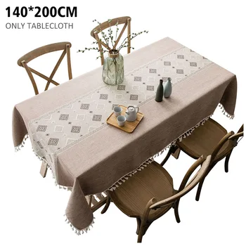 Party Home Decor Embroidery Tassel Dustproof Cotton Linen Restaurant Cafes Breathable For Kitchen Dining Room Table Cloth Covers
Party Home Decor Embroidery Tassel Dustproof Cotton Linen Restaurant Cafes Breathable For Kitchen Dining Room Table Cloth Covers