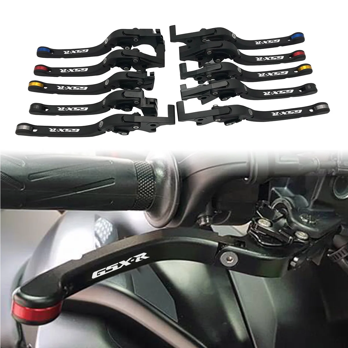 GSXR LOGO CNC левый правый новый складной рычаг тормозной муфты для Suzuki GSXR1000 GSX R 1000 gsxr
