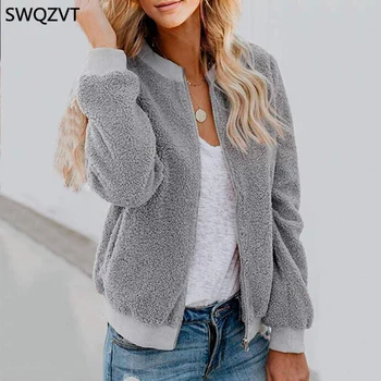 Women jacket 2019 New Women Basic Jacket Fashion Thick Warm with Fur Outwear Bomber Jackets Female clothes Winter Women Coat
Women jacket 2019 New Women Basic Jacket Fashion Thick Warm with Fur Outwear Bomber Jackets Female clothes Winter Women Coat