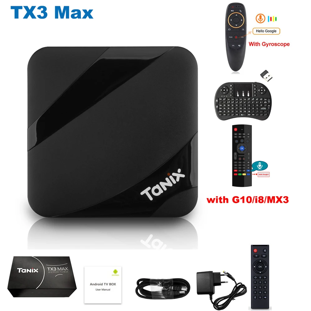 Tanix TX3 MAX Android TV BOX Amlogic S905W четырехъядерный 2 ГБ 16 7 1 BT4.1 H.265 4K 30TPS hd2.4ггц WiFi Play Store |