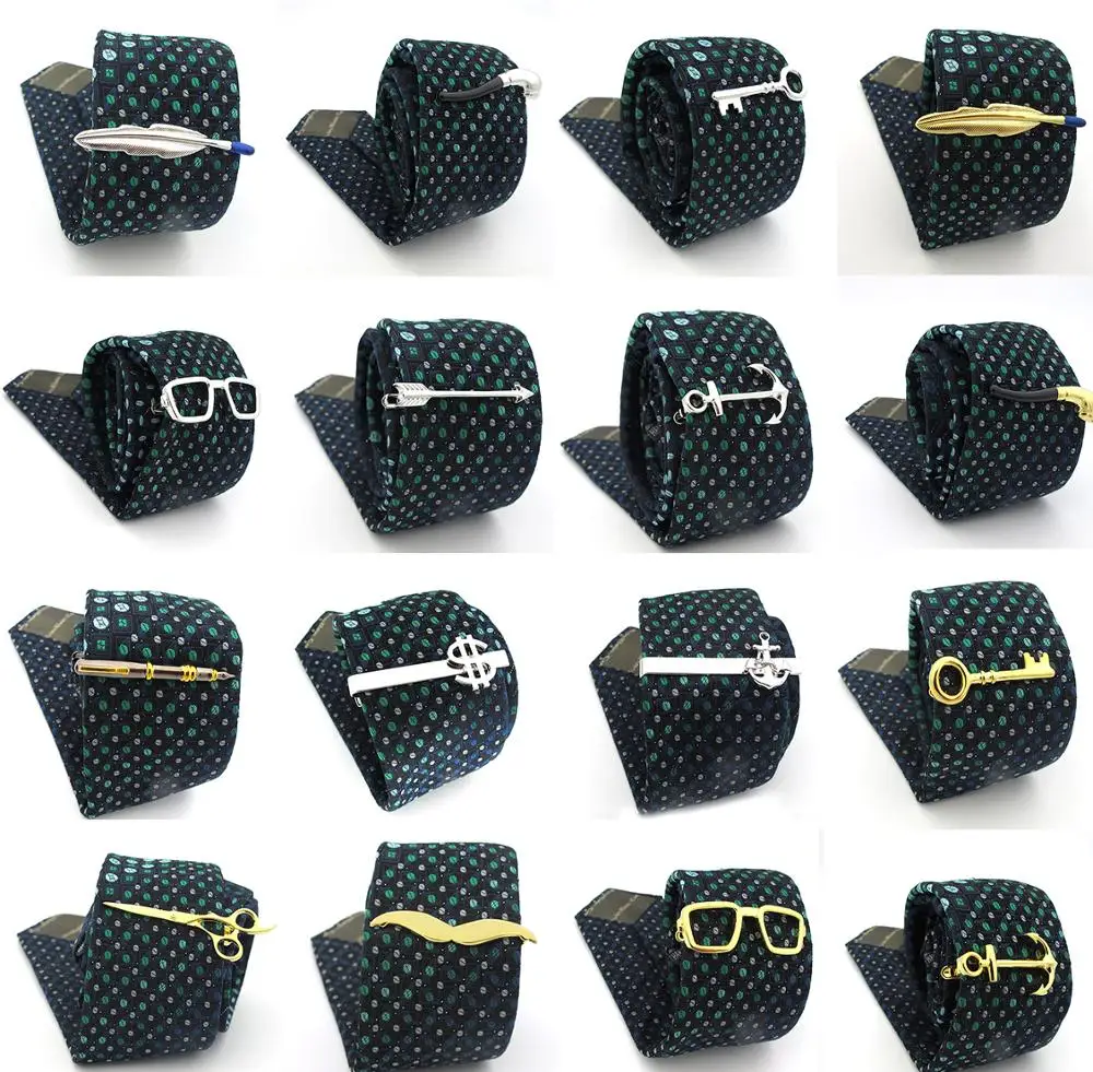 

Free Shipping Men's Tie Clips 29 Designs Option Novel Superheroes Style Anchor Design Tie Pins Wholesale & Retail Arrow Clips