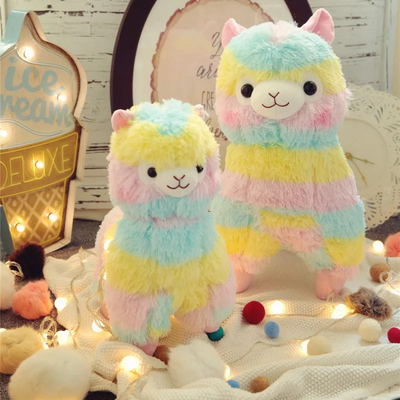 20cm soft cotton rainbow alpaca plush plush toy rainbow horse animal toy children birthday Christmas gift 
20cm soft cotton rainbow alpaca plush plush toy rainbow horse animal toy children birthday Christmas gift
