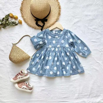 Big Polka Dot Print Girl Spring Autumn Princess Denim Jean Dress Kid Baby Party Wedding Pageant Dresses Clothes New Tutu Dress
Big Polka Dot Print Girl Spring Autumn Princess Denim Jean Dress Kid Baby Party Wedding Pageant Dresses Clothes New Tutu Dress