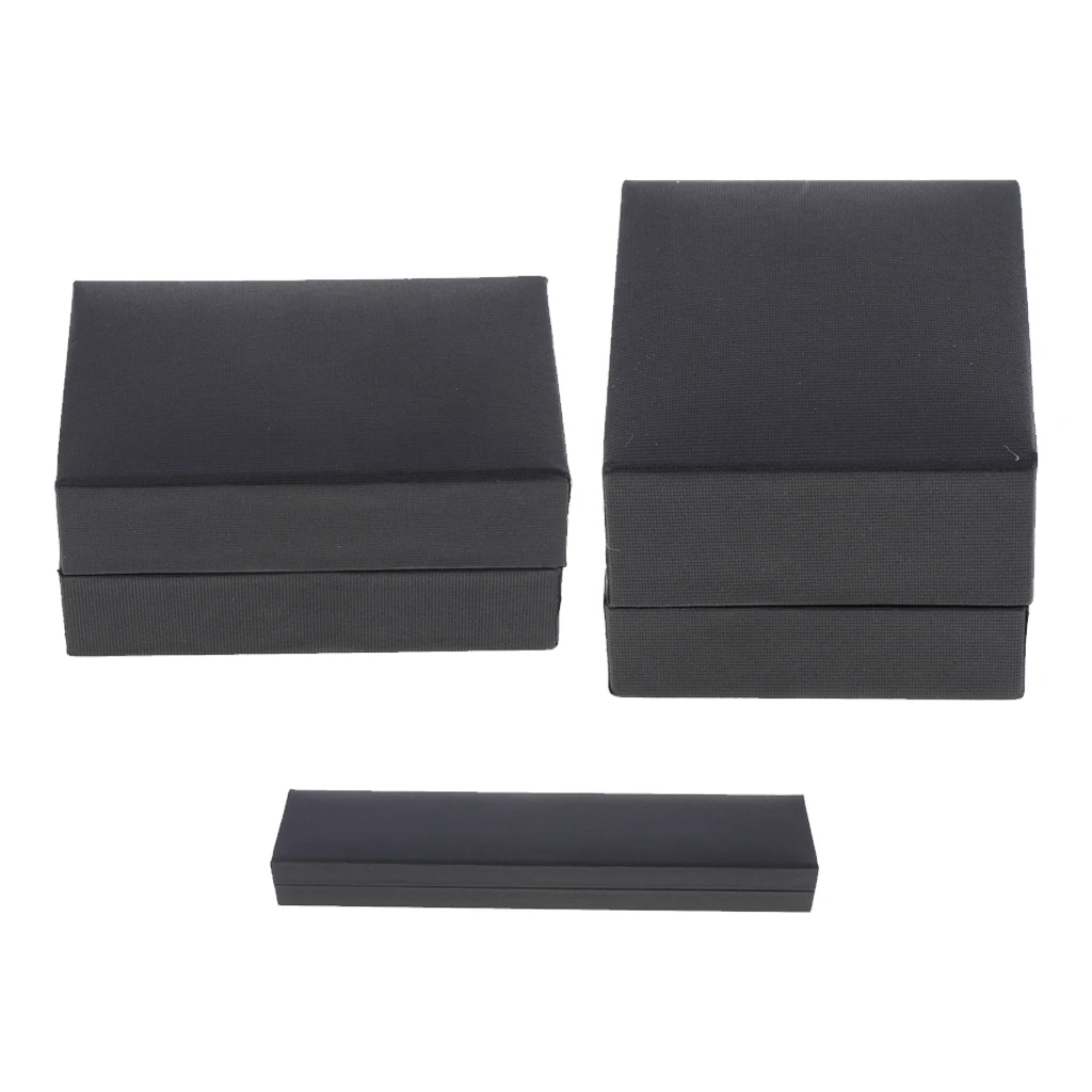 Jewelry Case Black Gift Box for Necklace Ring Bracelet Couple Rings Pendant Storage Holder Jewelry Case Black Gift Box for Necklace Ring Bracelet Couple Rings Pendant Storage Holder