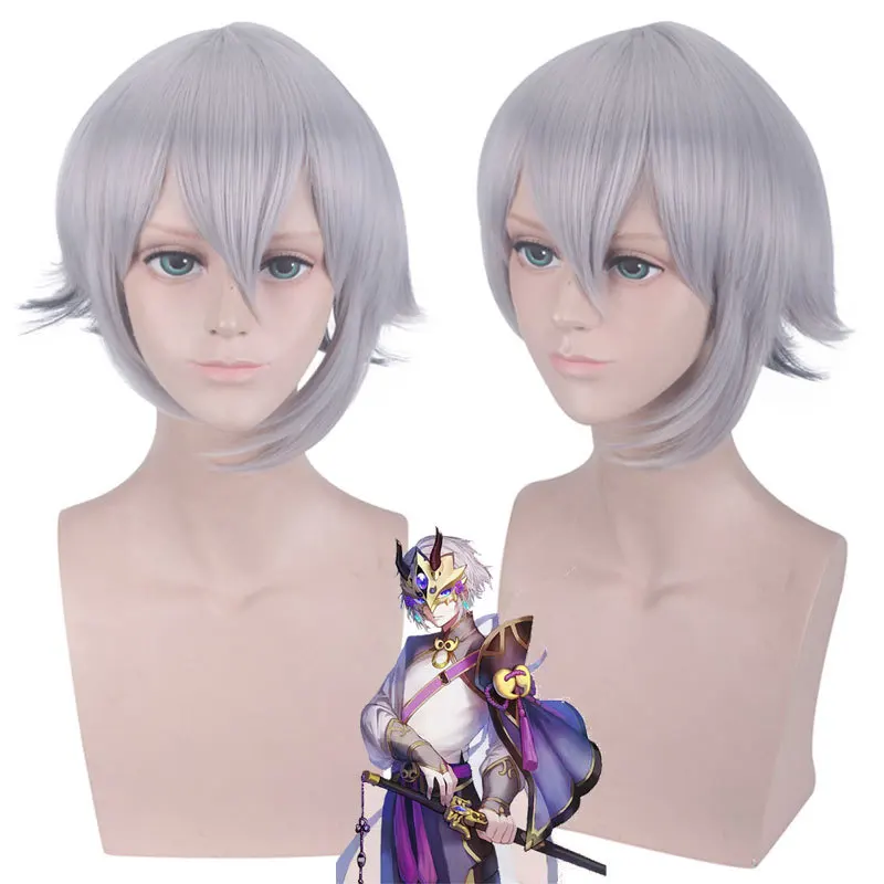 Fate/Grand Order FGO Lanling King Cosplay Wig Silver Grey Short Layered Synthetic Hair Men Women Anime Costume Wigs
Fate/Grand Order FGO Lanling King Cosplay Wig Silver Grey Short Layered Synthetic Hair Men Women Anime Costume Wigs