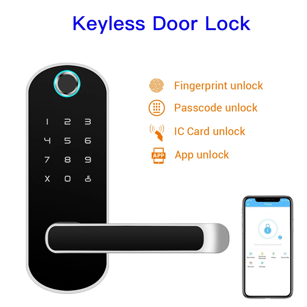 Smart Lock Keyless Entry Door Lock Deadbolt Digital Electronic Fingerprint Bluetooth Door Lock with Keypad Auto Lock for Home
Smart Lock Keyless Entry Door Lock Deadbolt Digital Electronic Fingerprint Bluetooth Door Lock with Keypad Auto Lock for Home