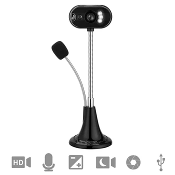 Rotatable USB Web Camera Built in Microphone LED Lights Webcams For PC Laptop Video Camera Adjustable Angle HD LED Night Vision
Rotatable USB Web Camera Built in Microphone LED Lights Webcams For PC Laptop Video Camera Adjustable Angle HD LED Night Vision