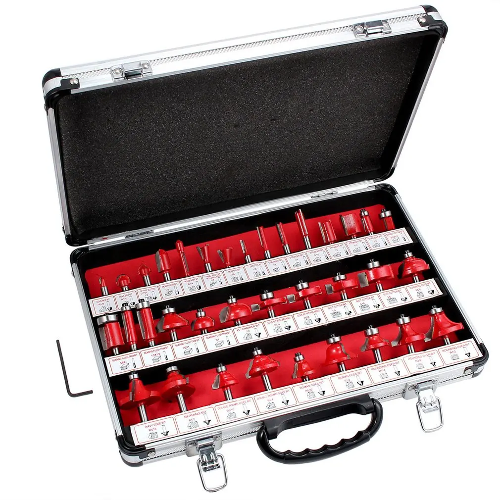 Cutter head 6 Mm Shank 35 Pcs Router Bits Set Professional Woodworking Tungsten Carbide End Mill With Metal Box
Cutter head 6 Mm Shank 35 Pcs Router Bits Set Professional Woodworking Tungsten Carbide End Mill With Metal Box